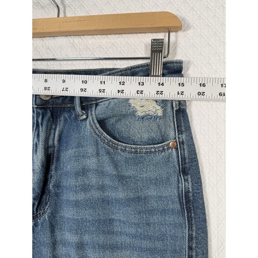 Judy Blue Jeans Womens 5/27 Blue Straight Fit Mid Rise Distressed Stretch Denim - Picture 4 of 8